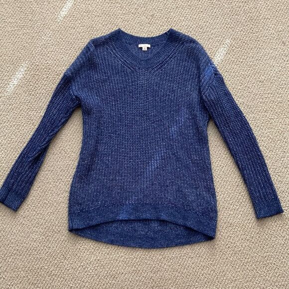 GAP Blue Oversized Chunky Knit Women's Soft Sweater Size XS Royal Blue EUC - Picture 1 of 7